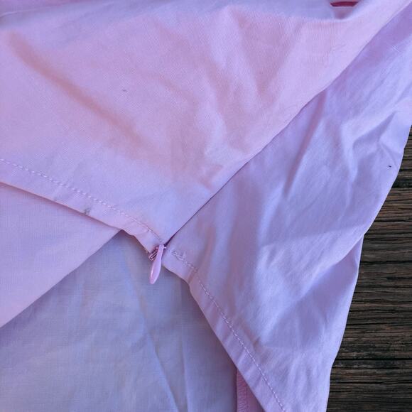 Pink bow tie high collared shirt vintage 1980s coquette balletcore office siren - Picture 8 of 9